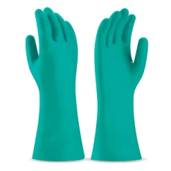 GUANTE NITRILO VERDE FLOCADO THICK