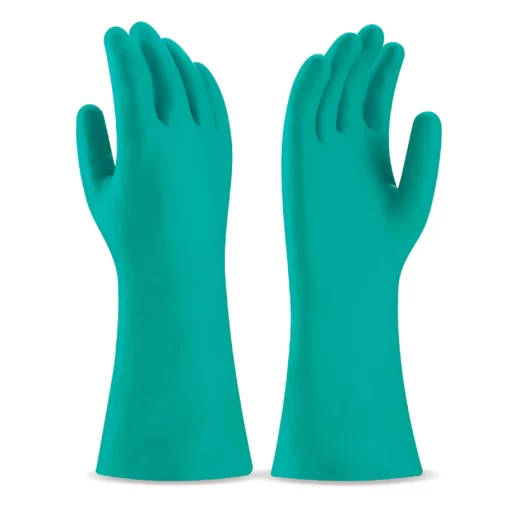 GUANTE NITRILO VERDE FLOCADO THICK